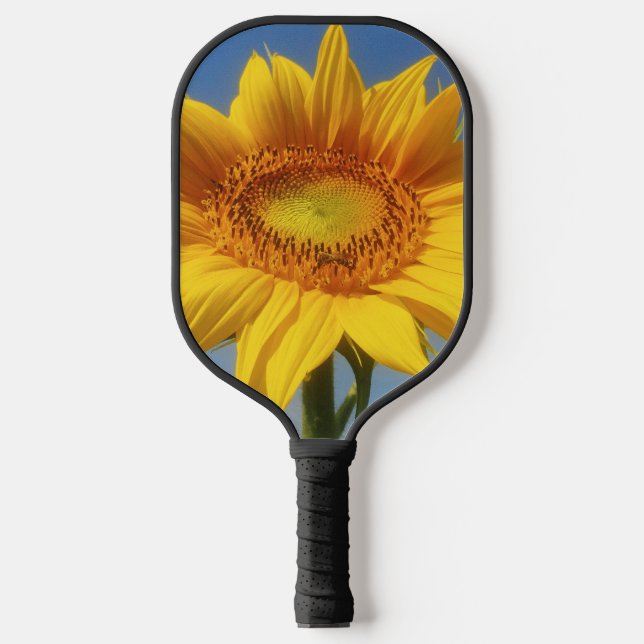 Yellow Sunflower Pickleball Paddle (Front)