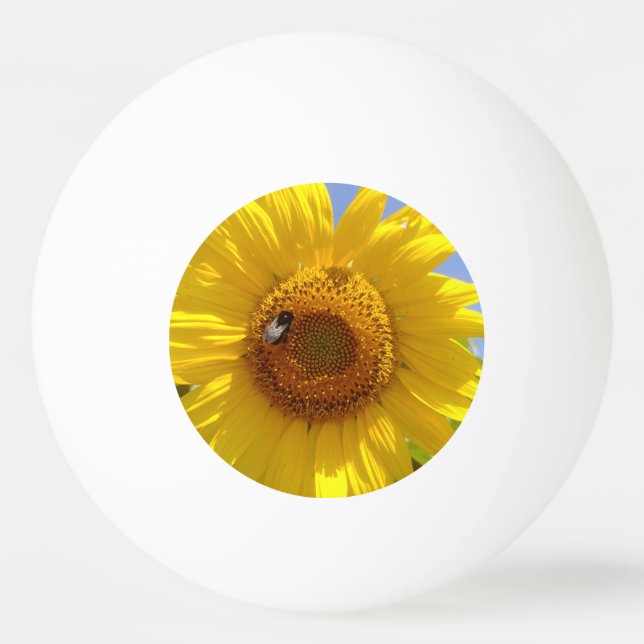 Yellow Sunflower Ping Pong Ball (Front)
