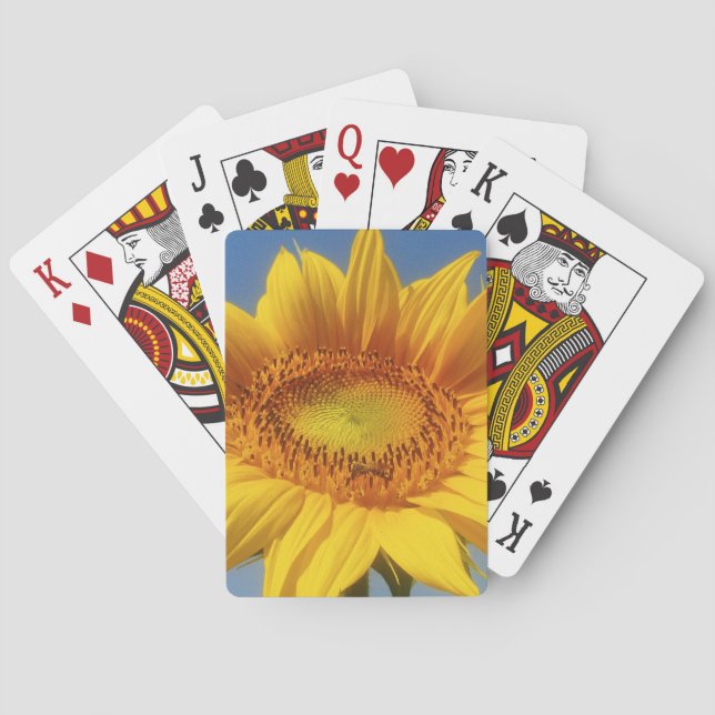 Yellow Sunflower Playing Cards (Back)