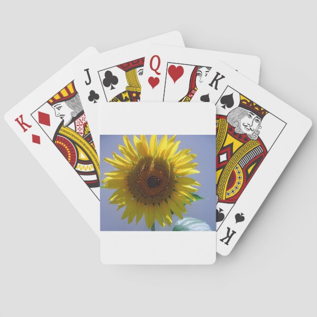 Yellow Sunflower Playing Cards (Back)