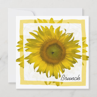 Yellow Sunflower Post Wedding Brunch Invitation