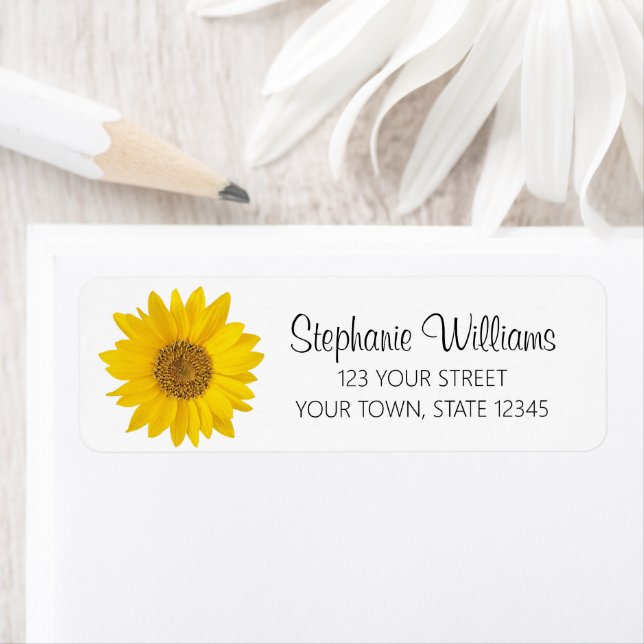 Yellow Sunflower Return Address (Insitu)