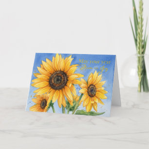 Yellow Sunflower Rosh Hashanah Wishes Card
