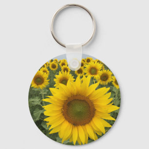 Yellow Sunflower Summer Flowers Keychain