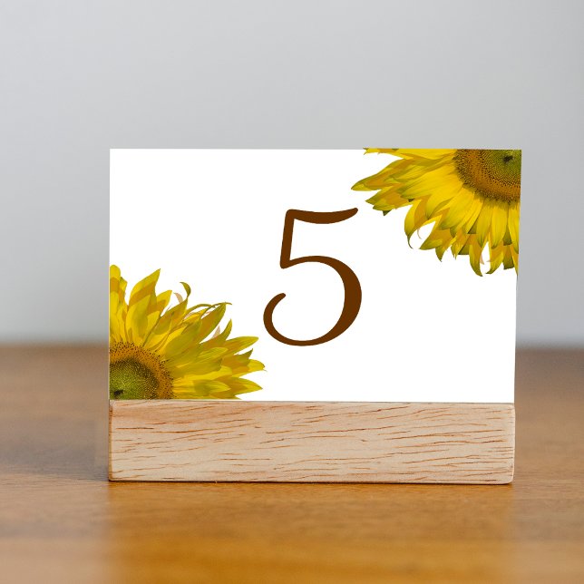 Yellow Sunflower Table Numbers (Creator Uploaded)