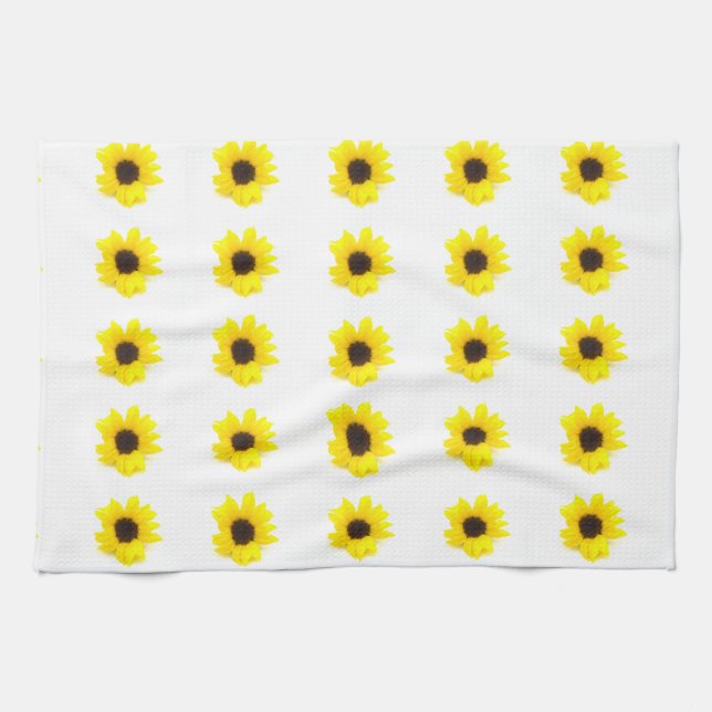 Yellow Sunflower Tea Towel (Horizontal)