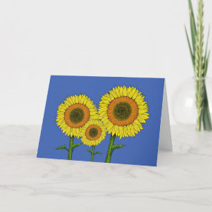 Yellow Sunflower Thank You Card