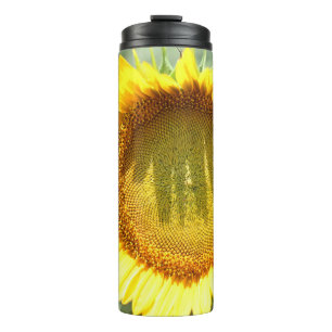 Yellow sunflower thermal tumbler