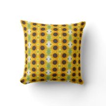 Yellow Sunflower Throw Pillow