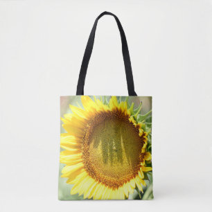 Yellow sunflower tote bag