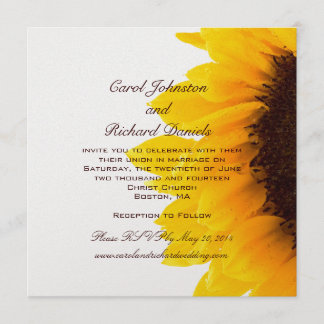 Yellow Sunflower Wedding Invitations