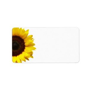 Yellow Sunflower Wedding or General Blank Address Label
