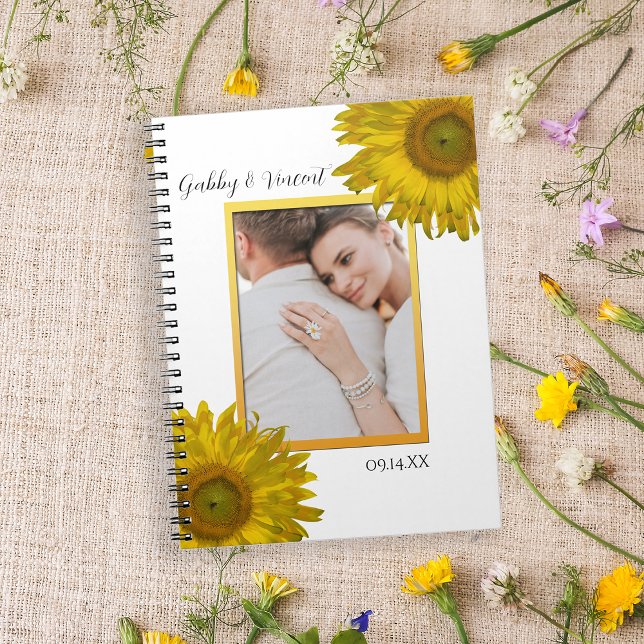 Yellow Sunflower Wedding Photo Notebook (Creator Uploaded)