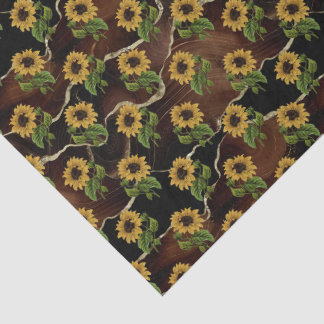 Yellow Sunflower Woodland Tissue Paper