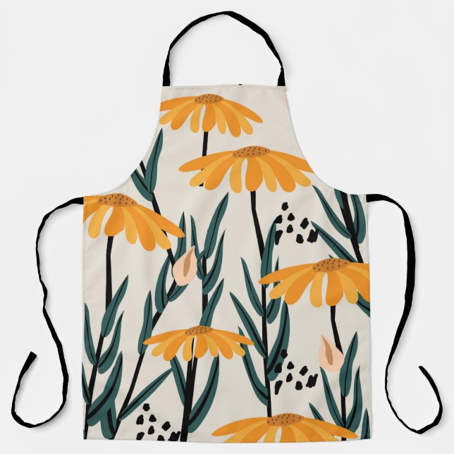 Yellow sunflowers apron (Front)