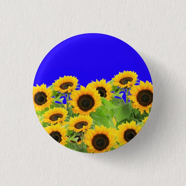 Yellow Sunflowers Button (Front)
