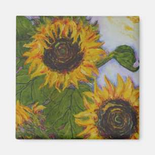 Yellow Sunflowers by Paris Wyatt Llanso Magnet
