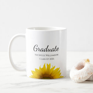 Yellow Sunflowers Class of 2025 Graduation   Coffee Mug