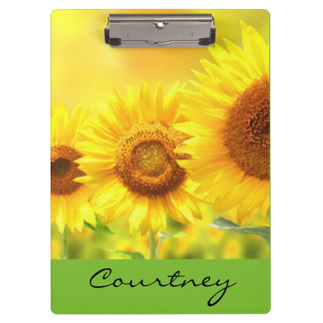 Yellow Sunflowers Clipboard (Front)