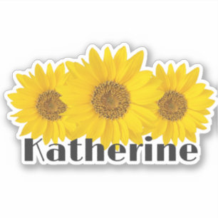 Yellow Sunflowers Custom Name