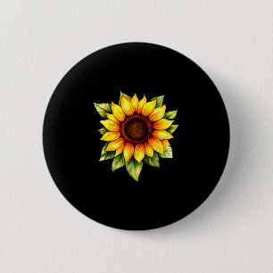 Yellow sunflowers cute summer flowers floral 6 cm round badge