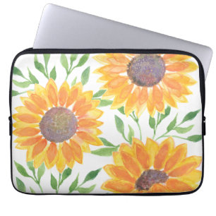 Yellow Sunflowers Foliage Laptop Sleeve