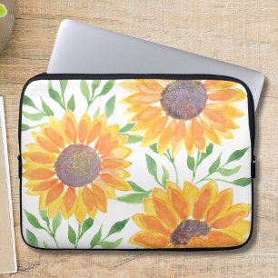 Yellow Sunflowers Foliage Laptop Sleeve