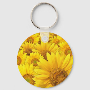 Yellow Sunflowers Key Ring