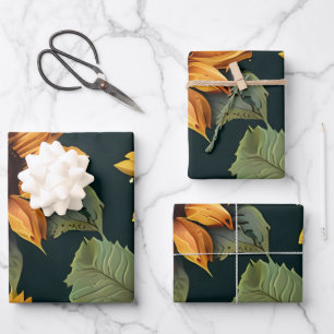 Yellow Sunflowers large print Wrapping Paper Sheet