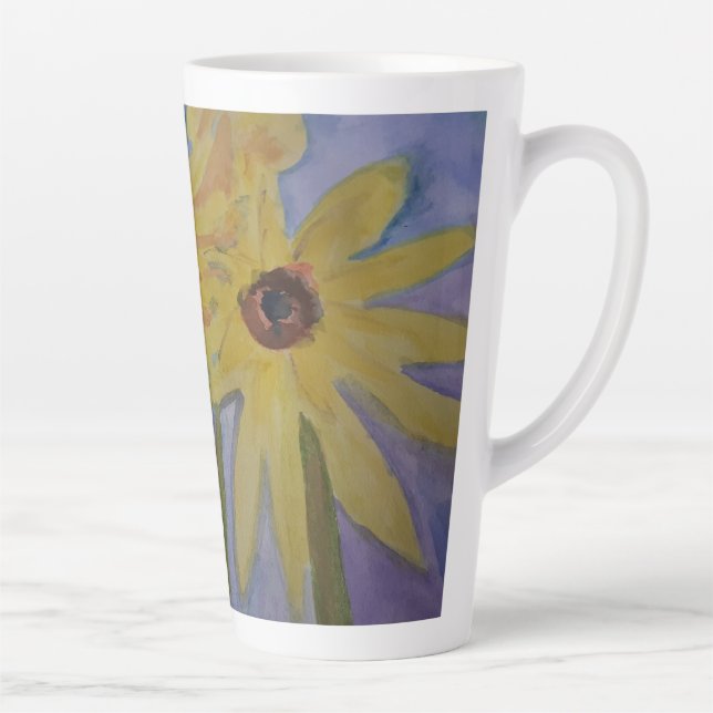 Yellow Sunflowers Latte Mug (Right)