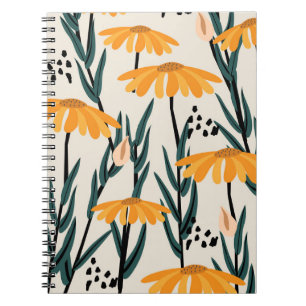 Yellow sunflowers notebook