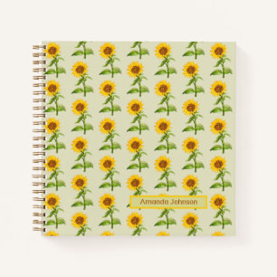 Yellow sunflowers notebook