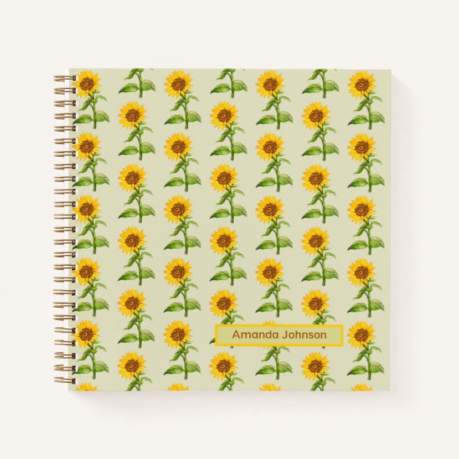 Yellow sunflowers notebook (Front)