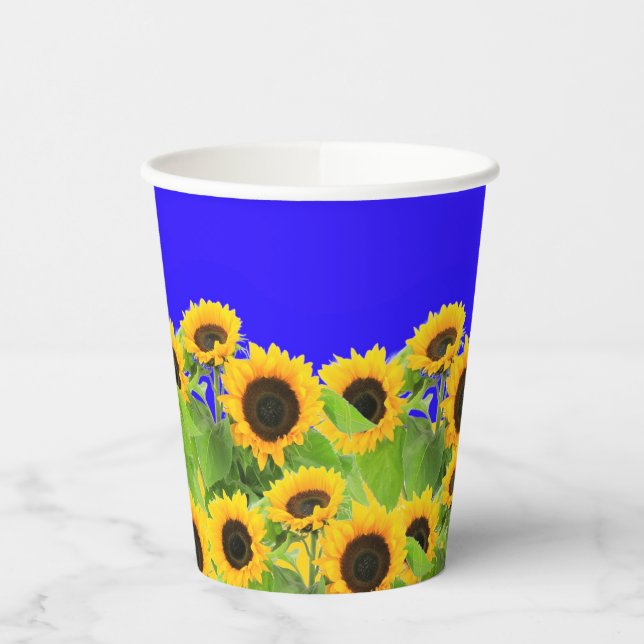 Yellow Sunflowers Paper Cups (Left)