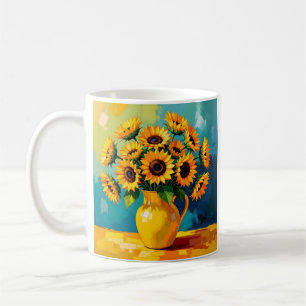 Yellow Sunflowers Personalized Coffee Mug