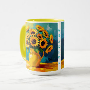 Yellow Sunflowers Personalized Mug