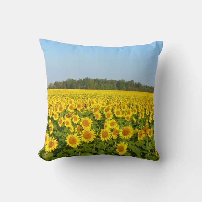 Yellow Sunflowers Pillow (Front)