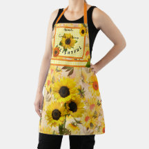 Yellow Sunflowers Plaid Check Delightful Cooking