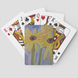 Yellow Sunflowers Playing Cards