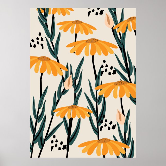 Yellow sunflowers poster (Front)