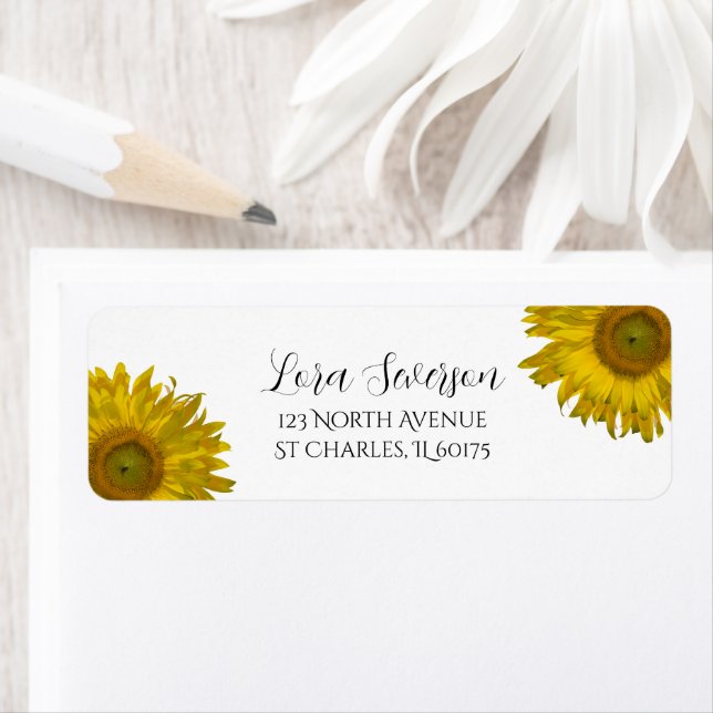 Yellow Sunflowers Return Address (Insitu)