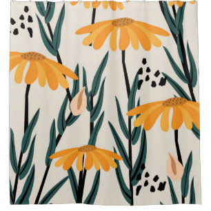 Yellow sunflowers shower curtain