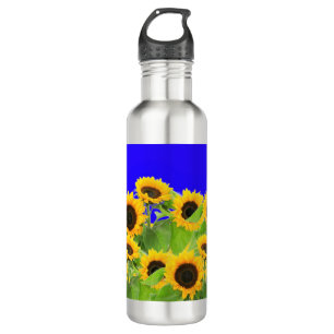 Yellow Sunflowers Stainless Steel Water Bottle