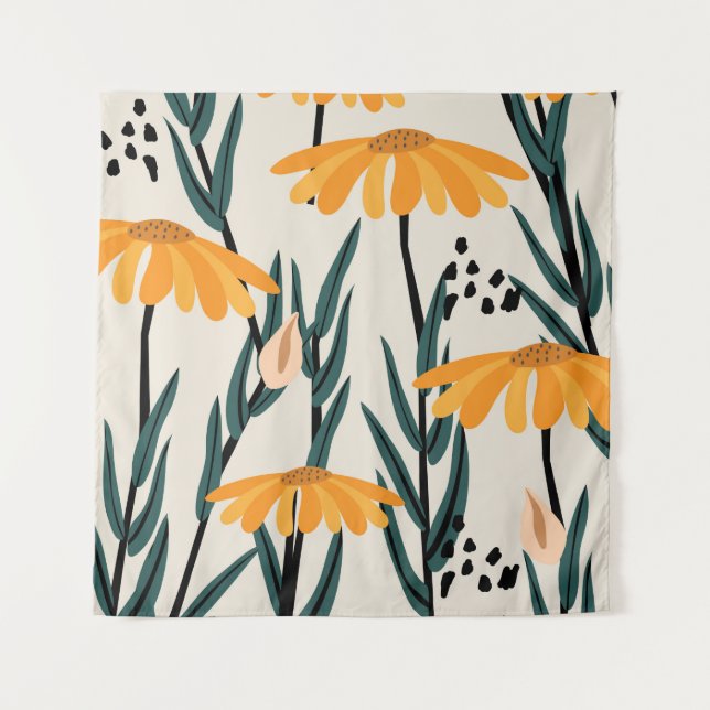 Yellow sunflowers tapestry (Front)
