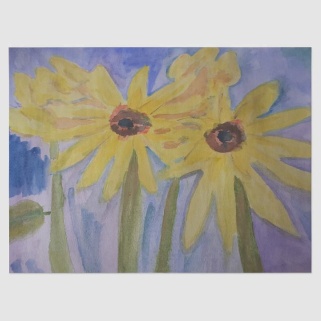 Yellow Sunflowers Tissue Paper (Front)