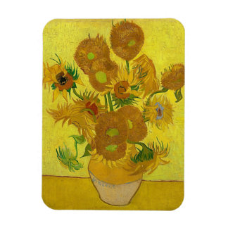 Yellow Sunflowers Vintage Van Gogh Floral Painting Magnet