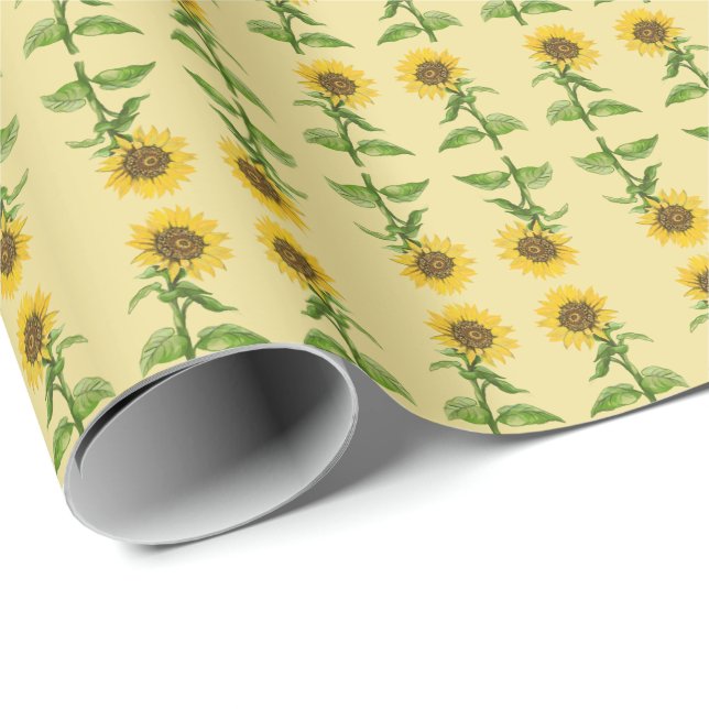 Yellow sunflowers wrapping paper (Roll Corner)