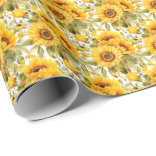 Yellow Sunflowers Wrapping Paper