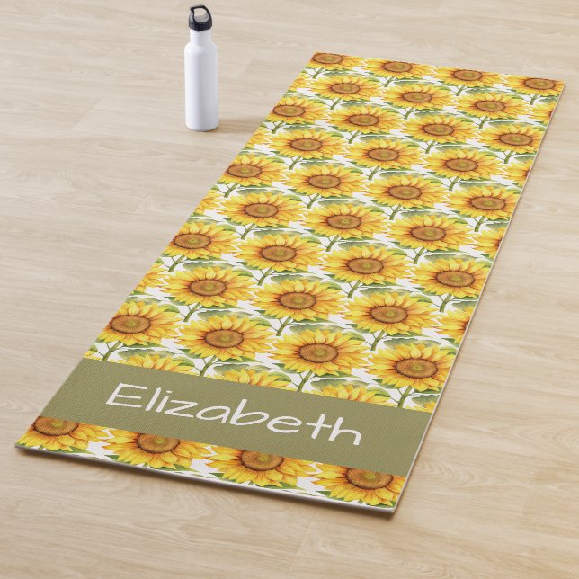 Yellow Sunflowers Yoga Mat (In Situ)