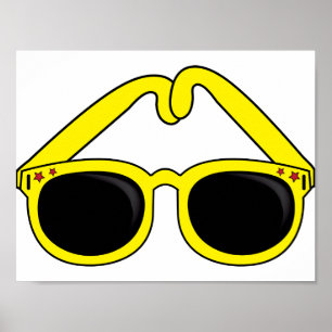 Yellow Sunglasses Poster